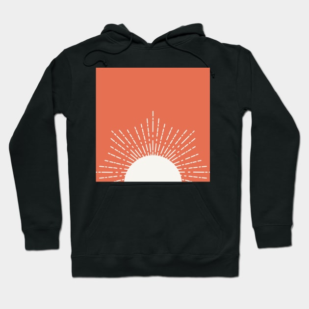 Sun rays orange Hoodie by stupidpotato1